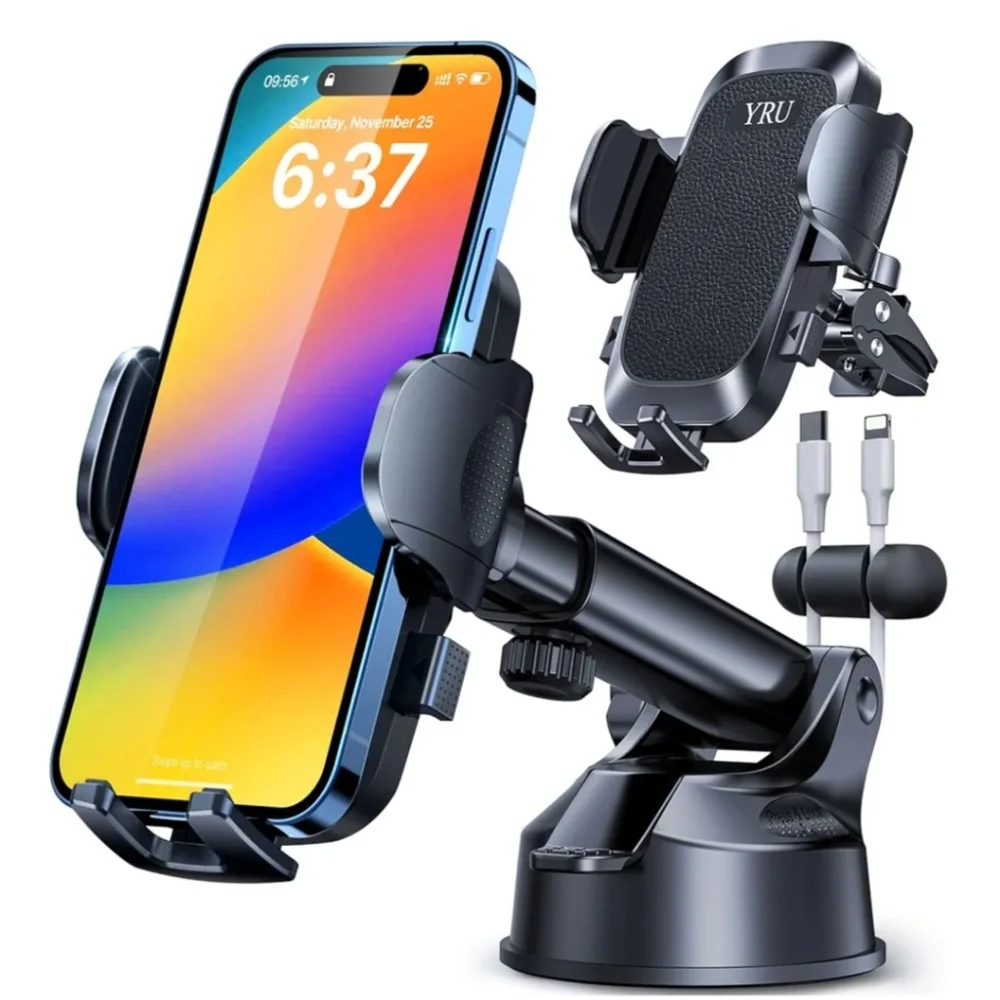 NEW - YRU Black Car Phone Mount